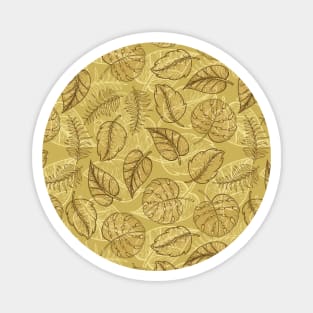 Leaf Line Art Magnet